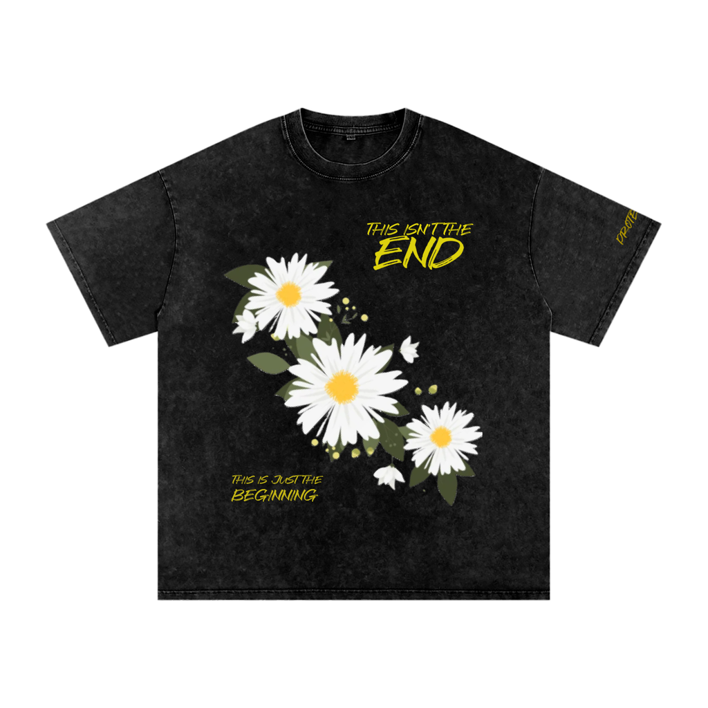 Snow Washed Oversized Cotton T-Shirt
