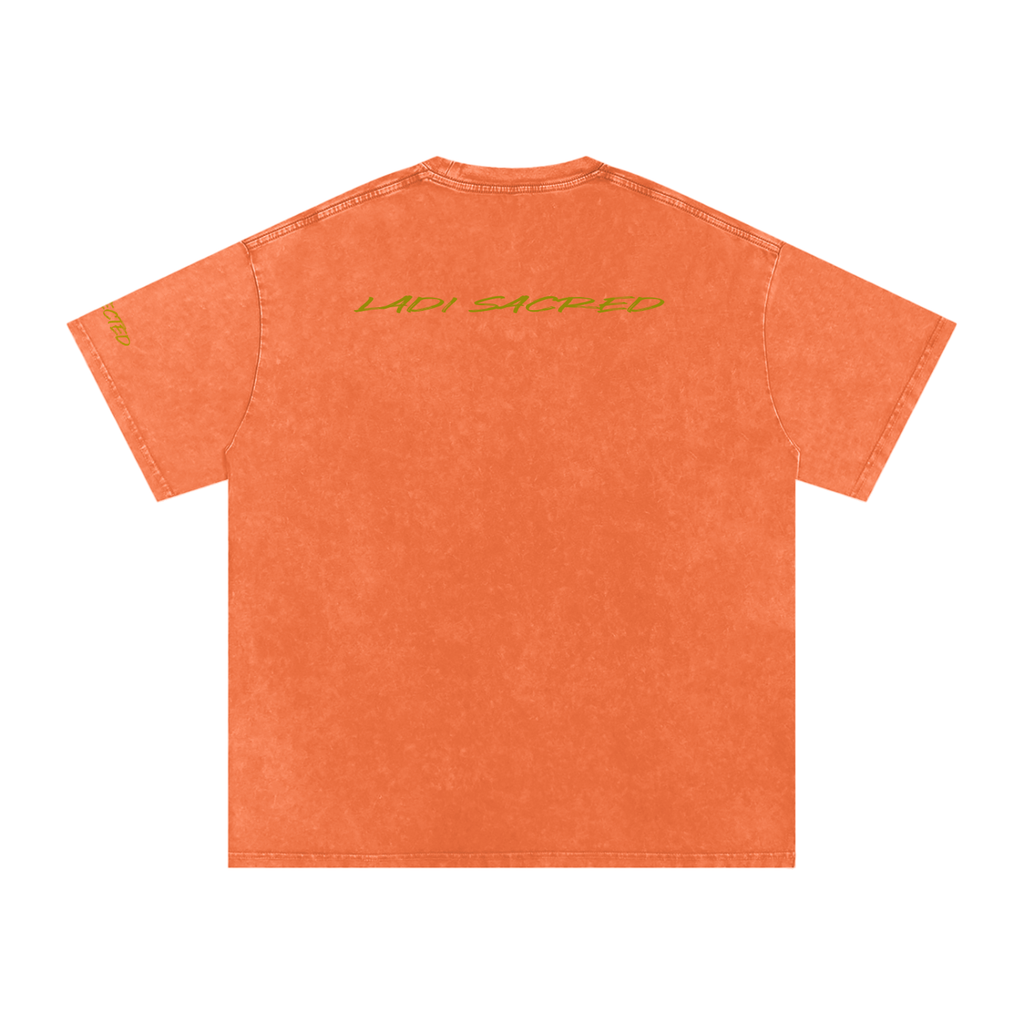 Snow Washed Oversized Cotton T-Shirt
