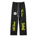 Unisex Solid Color Fleece Straight Leg Pants