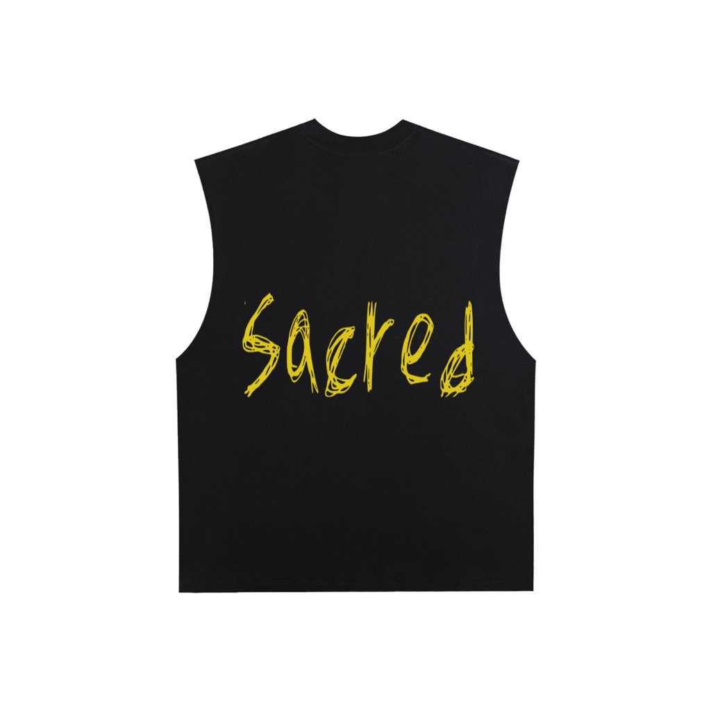 Raw Edge Cotton Tank Top