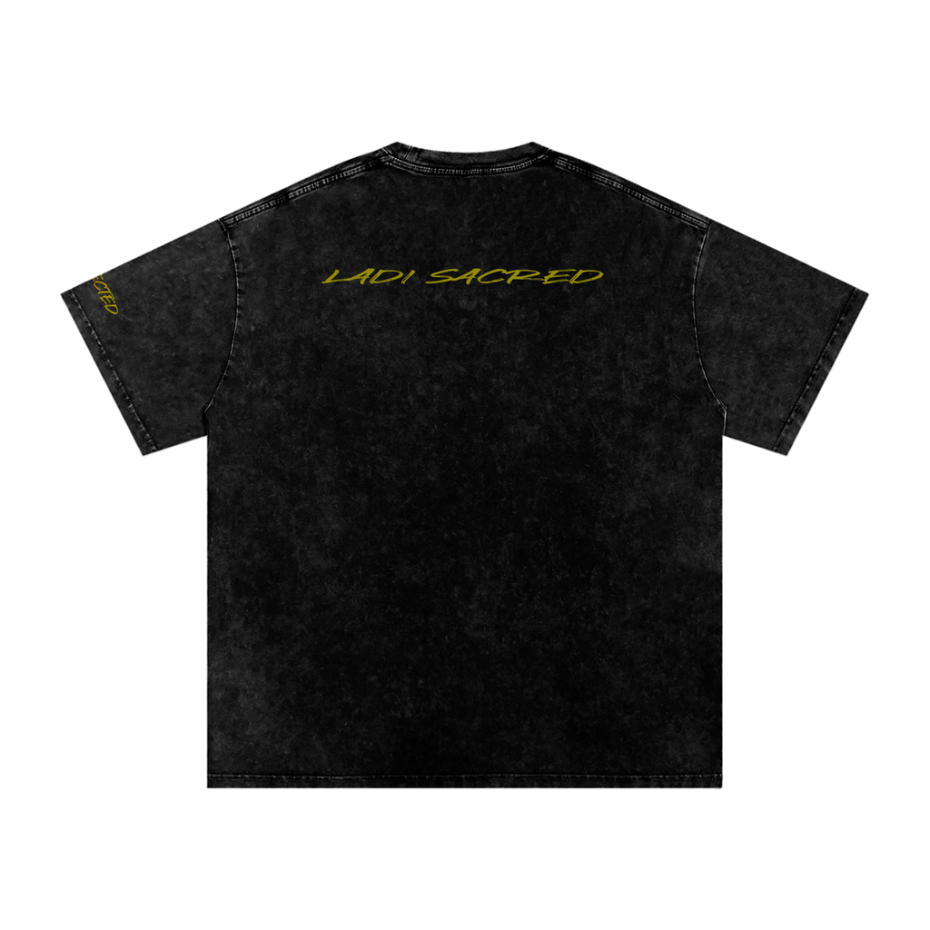 Snow Washed Oversized Cotton T-Shirt