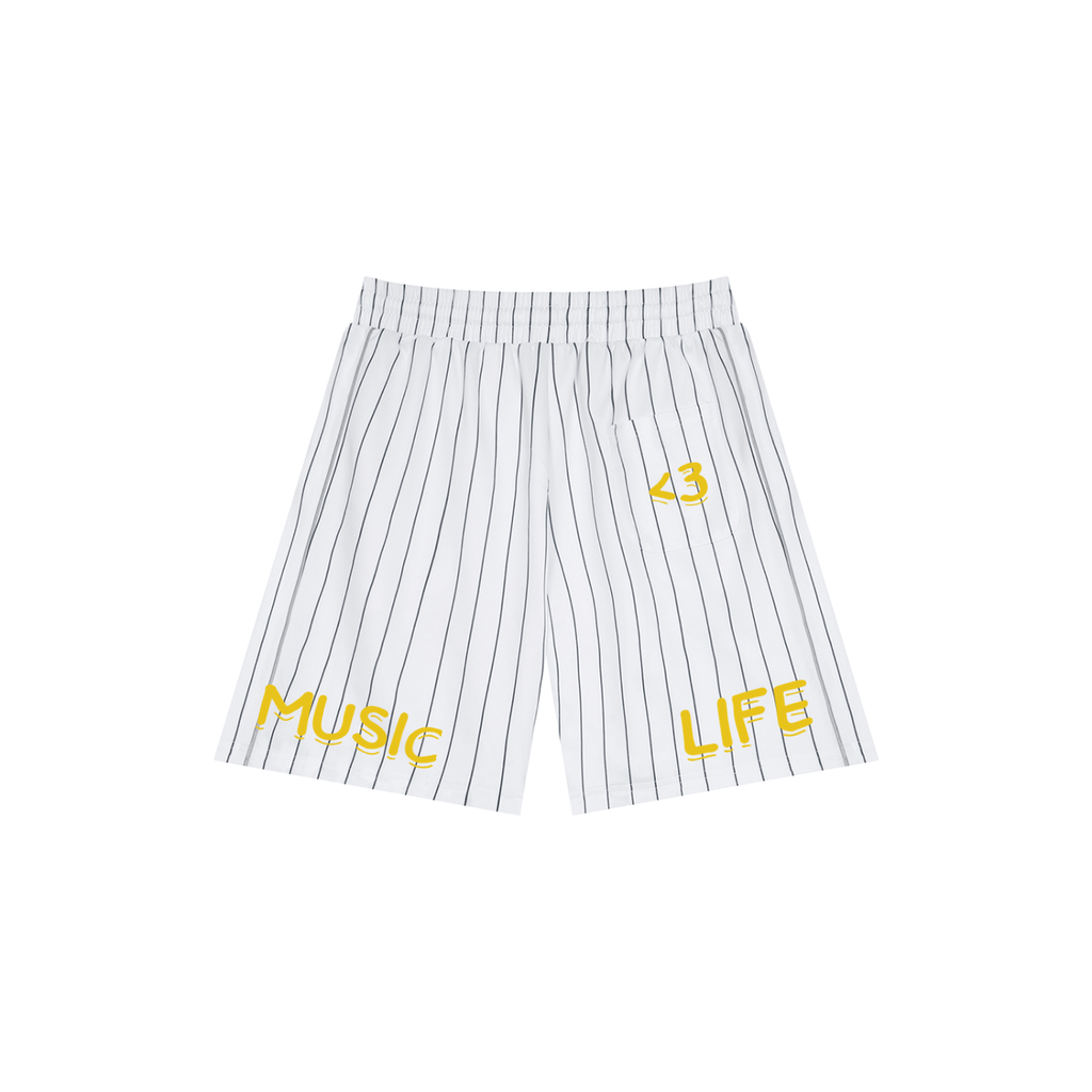 Unisex Striped Loose Fit Shorts
