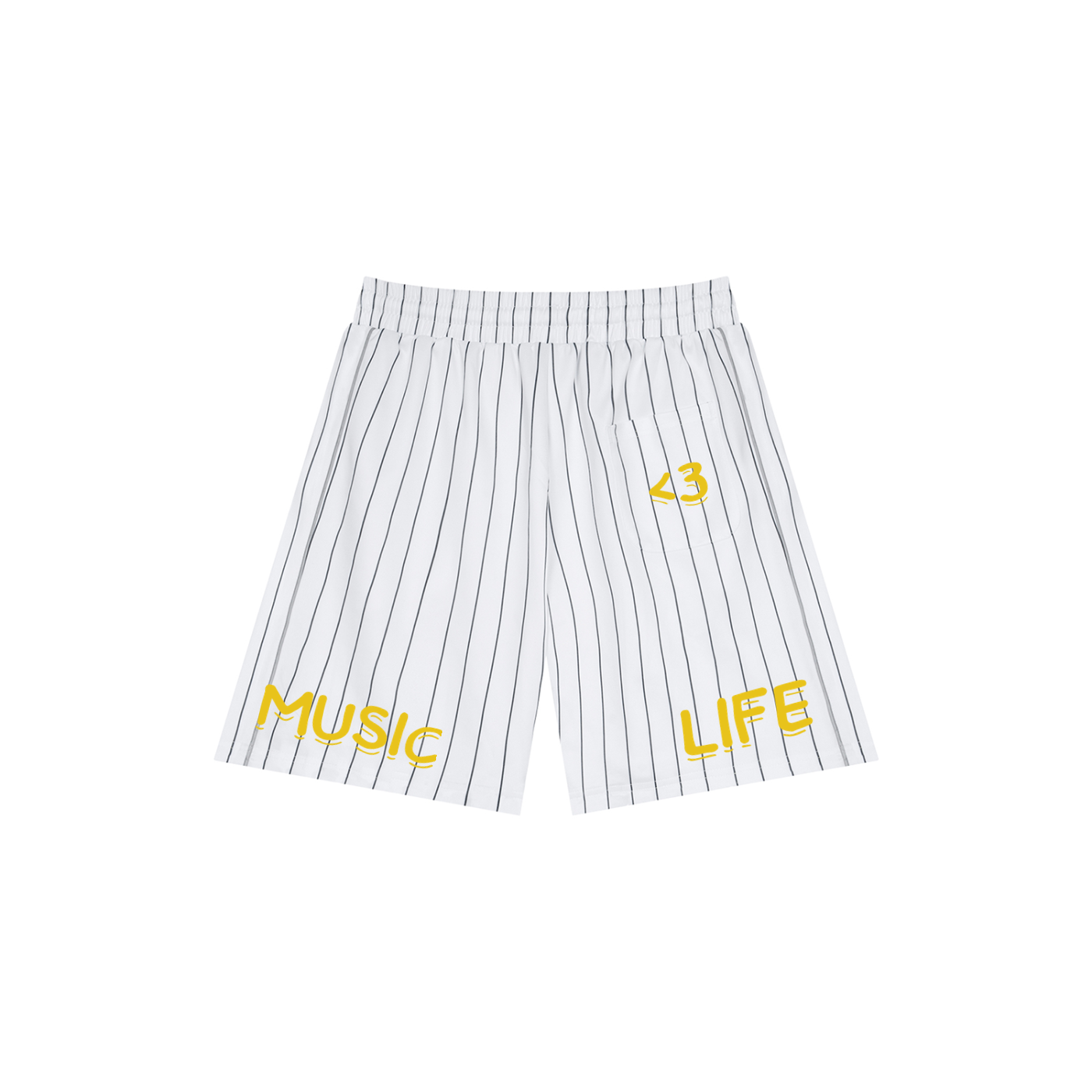 Unisex Striped Loose Fit Shorts