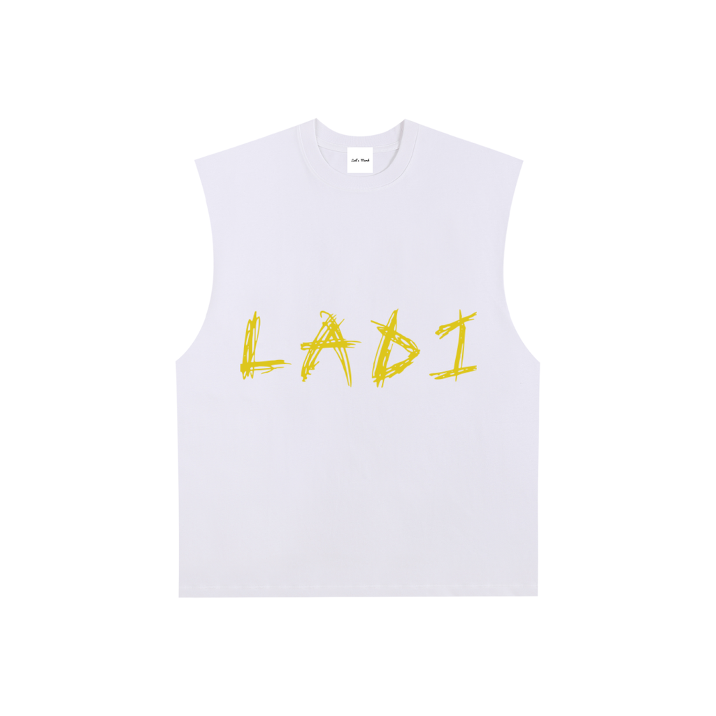 Raw Edge Cotton Tank Top