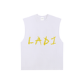 Raw Edge Cotton Tank Top