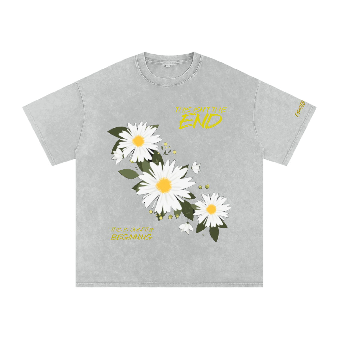 Snow Washed Oversized Cotton T-Shirt