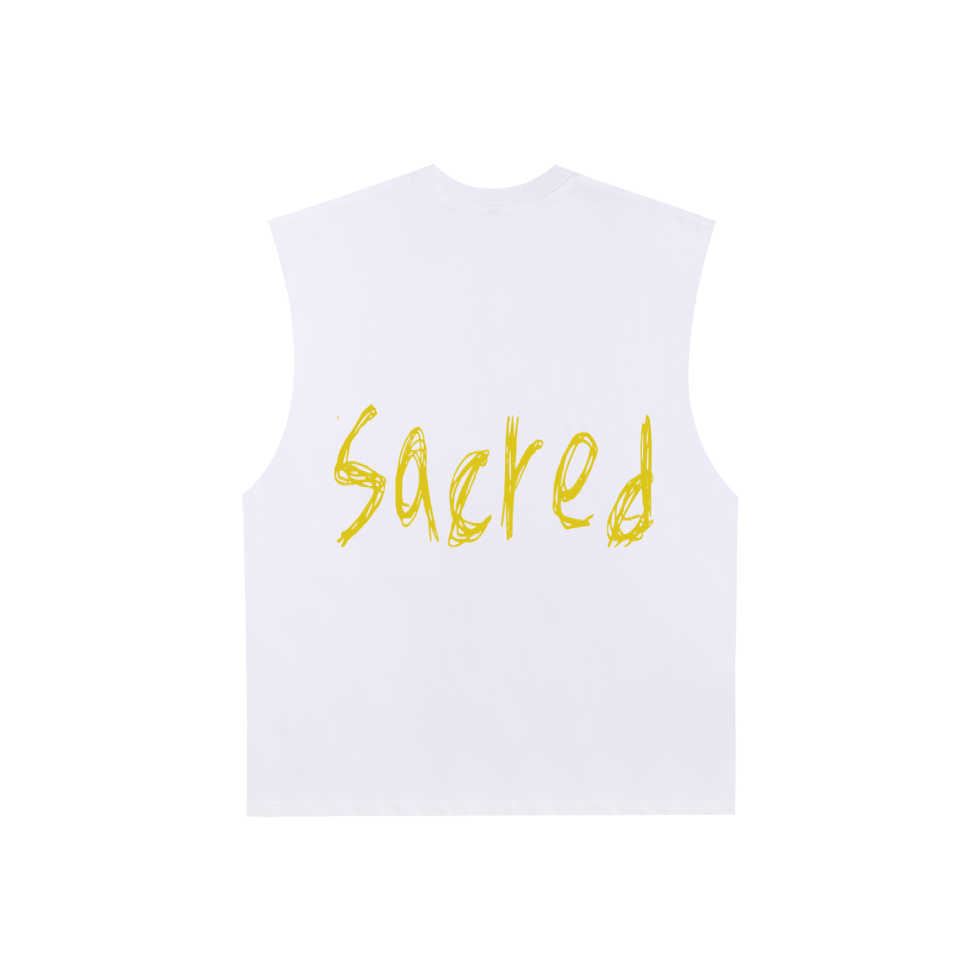 Raw Edge Cotton Tank Top