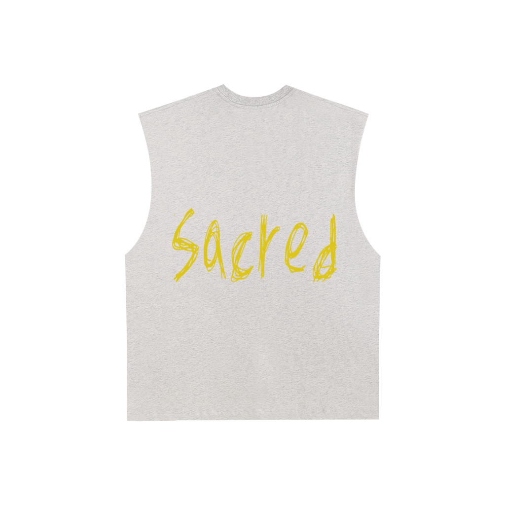 Raw Edge Cotton Tank Top